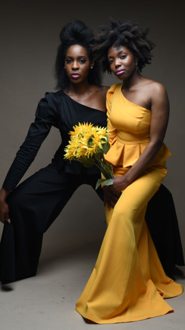 SUNRAY Haniah Yellow Wide Leg Palazzo Trousers
